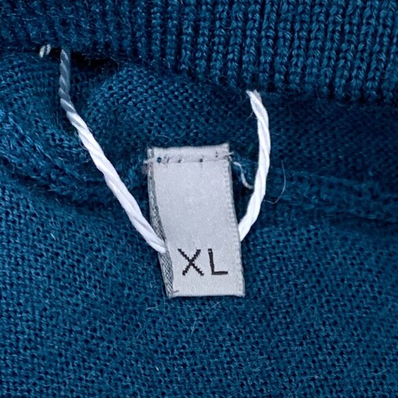 Dior Deep Blue Cashmere Round-Neck Long-Sleeved Sweater XL Logo Embroidery Made - Picture 7 of 7